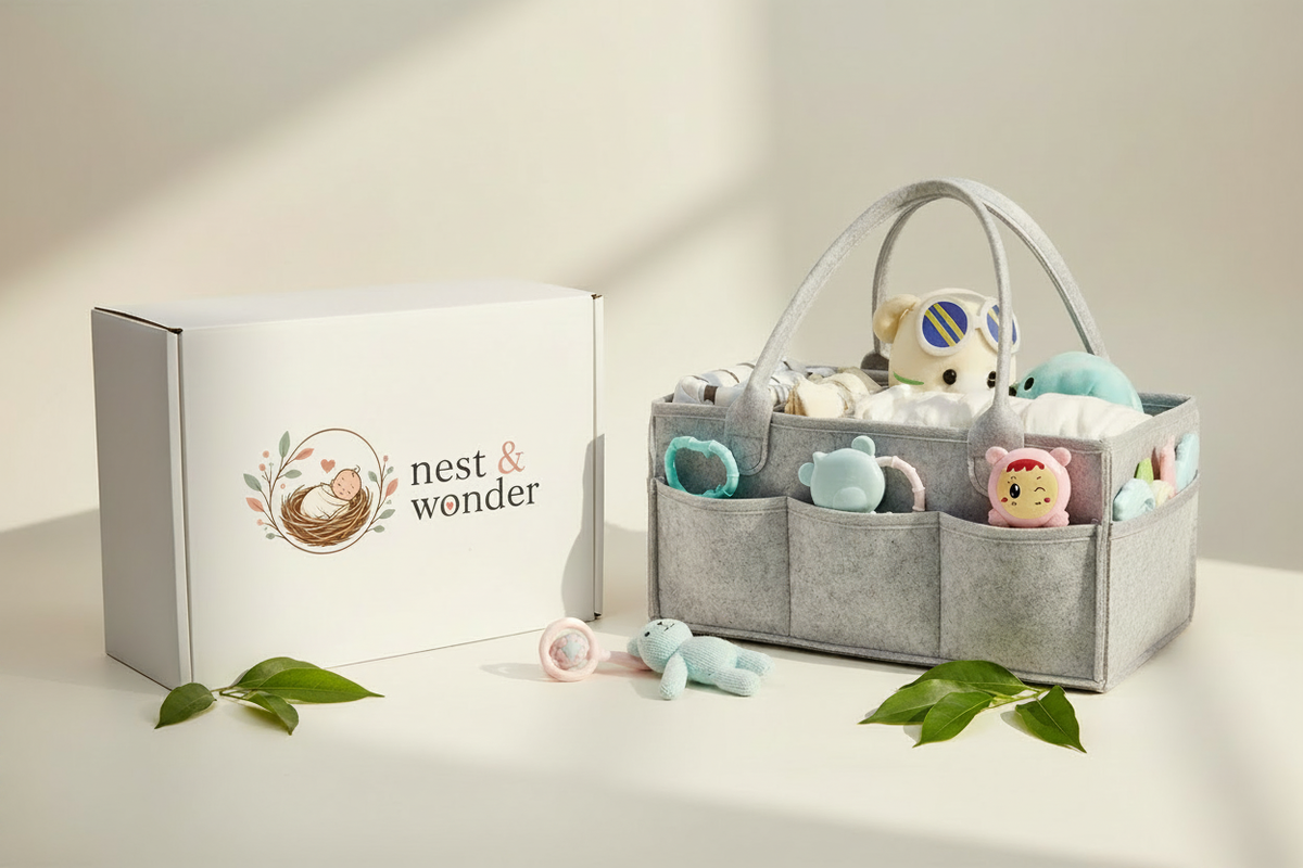 Nest & Wonder - Baby Organiser Packaging Refined
